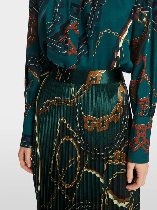 Marc Cain Plisseerock Mit Ketten-Print