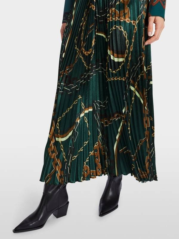 Marc Cain Plisseerock Mit Ketten-Print