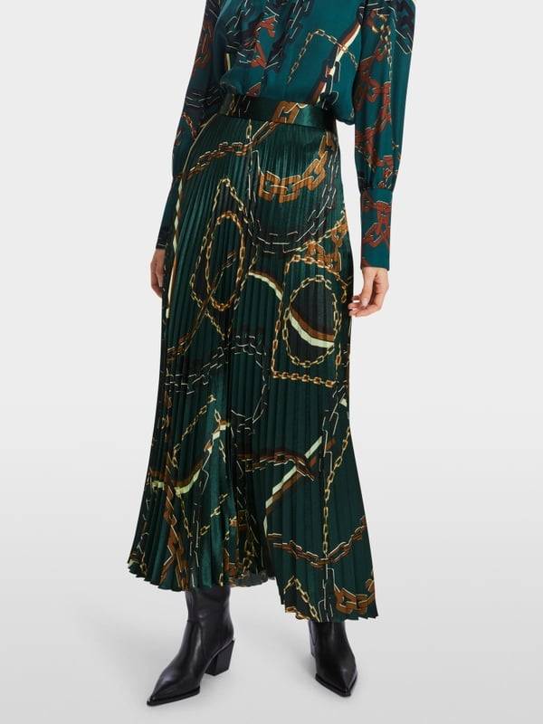 Marc Cain Plisseerock Mit Ketten-Print