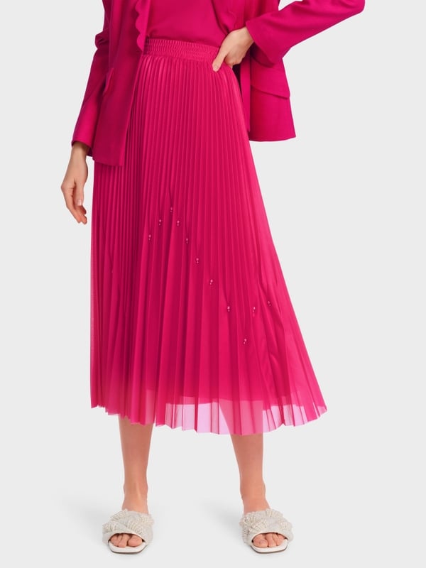 Marc Cain Plisseerock Mit Perlen