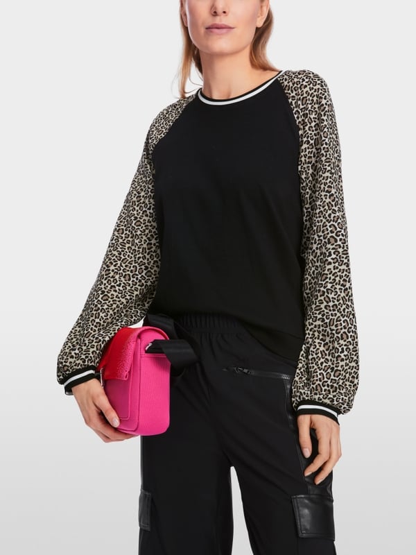 Marc Cain Raglan-Shirt In Materialmix