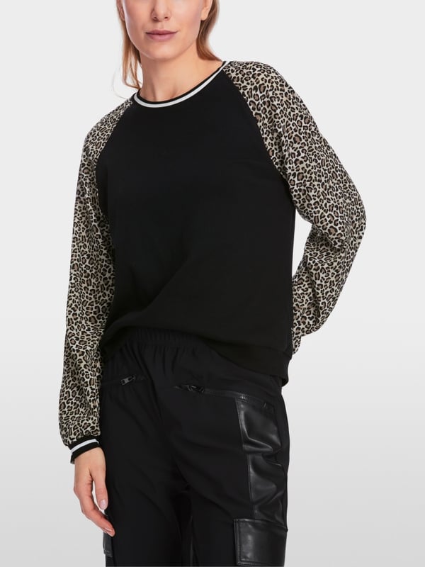 Marc Cain Raglan-Shirt In Materialmix