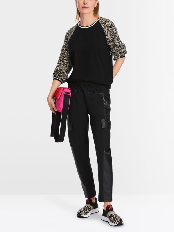 Marc Cain Raglan-Shirt in Materialmix