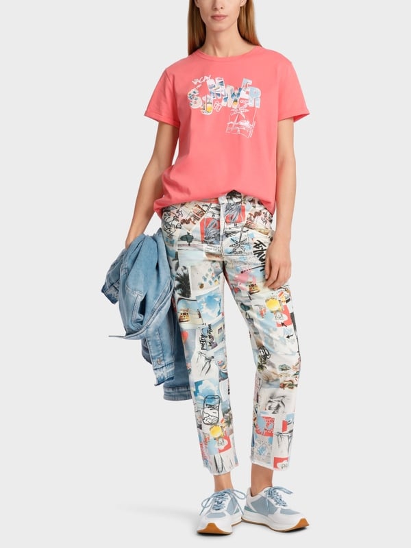 Marc Cain "Rethink Together" T-Shirt mit Print