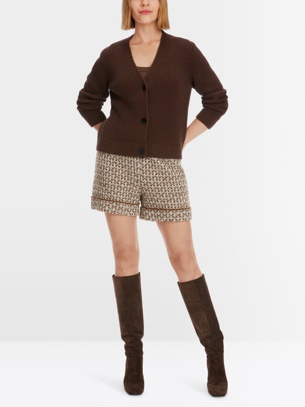 Marc Cain Rippen-Cardigan in Deutschland gestrickt