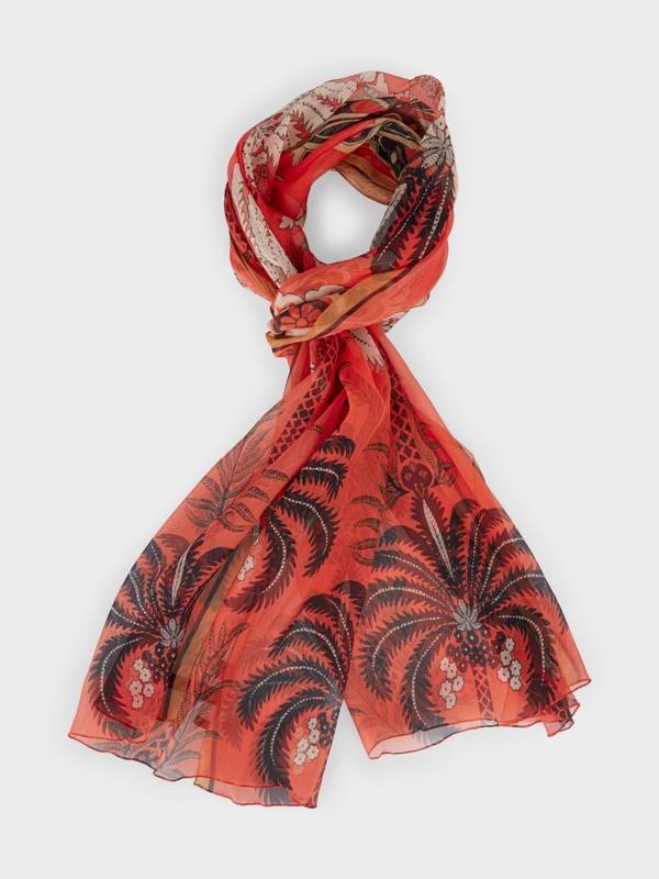 Marc Cain Schal aus bedrucktem Seidencrêpe