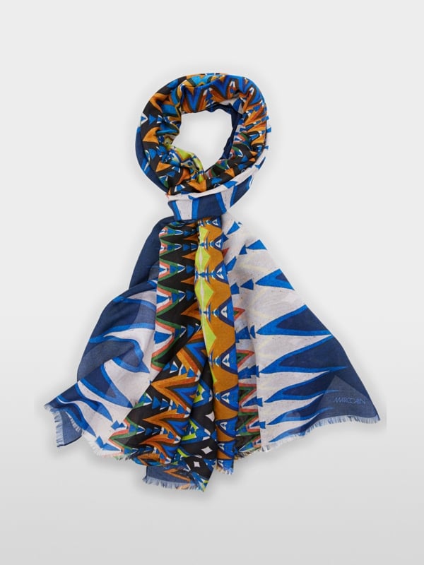 Marc Cain Schal mit Ethno-Dessin allover