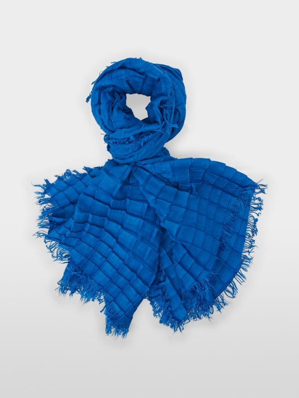 Marc Cain Schal mit quadratischem Plissee