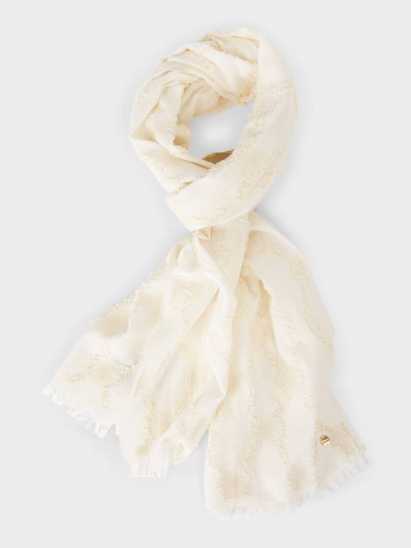 Marc Cain Schal mit tonigem Webdessin