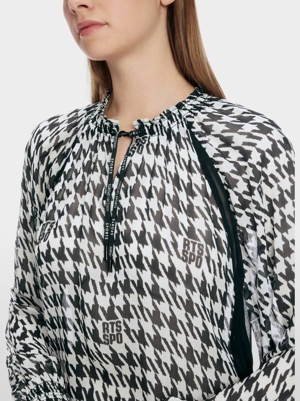 Marc Cain Schlupf-Bluse Mit Chickcheck-Dessin