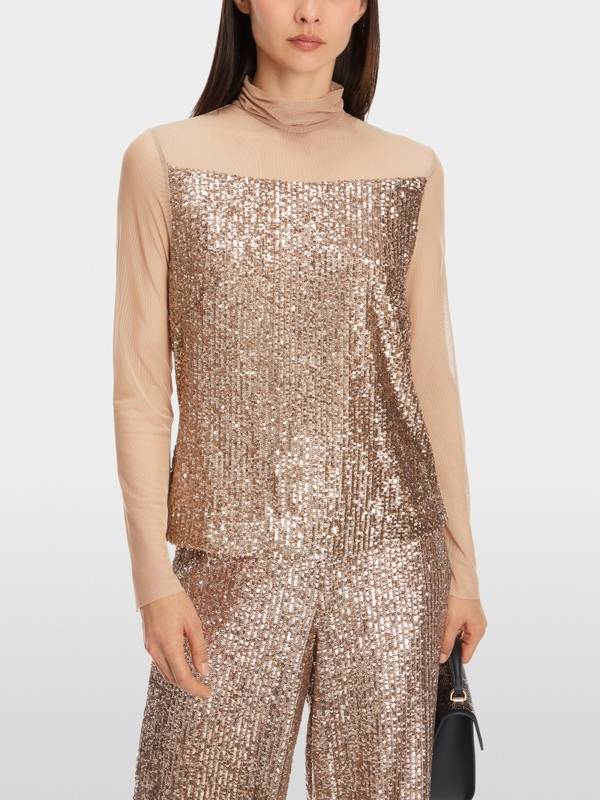 Marc Cain Schlupf-Bluse Mit Pailletten