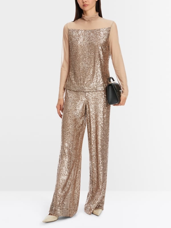 Marc Cain Schlupf-Bluse mit Pailletten