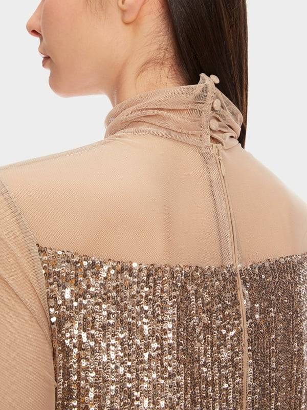 Marc Cain Schlupf-Bluse Mit Pailletten