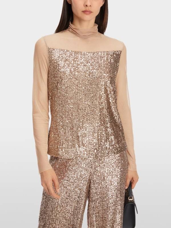 Marc Cain Schlupf-Bluse Mit Pailletten