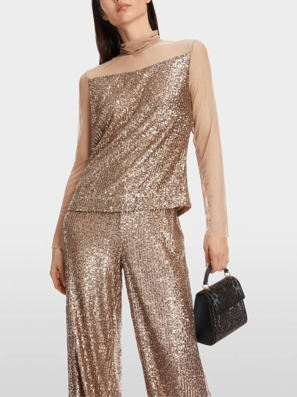 Marc Cain Schlupf-Bluse Mit Pailletten