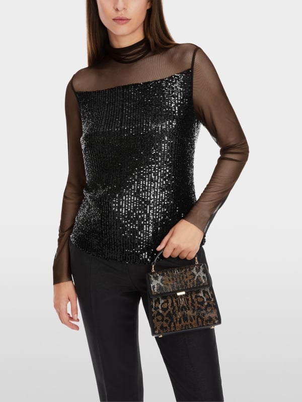 Marc Cain Schlupf-Bluse Mit Pailletten