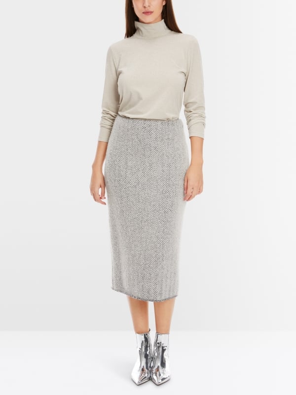 Marc Cain Schmaler Midirock Knitted In Germany