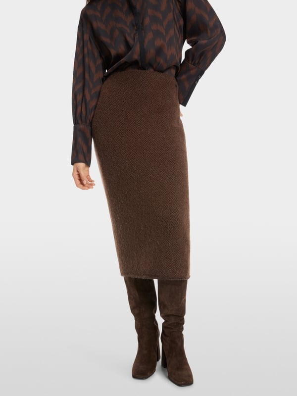 Marc Cain Schmaler Midirock Knitted In Germany