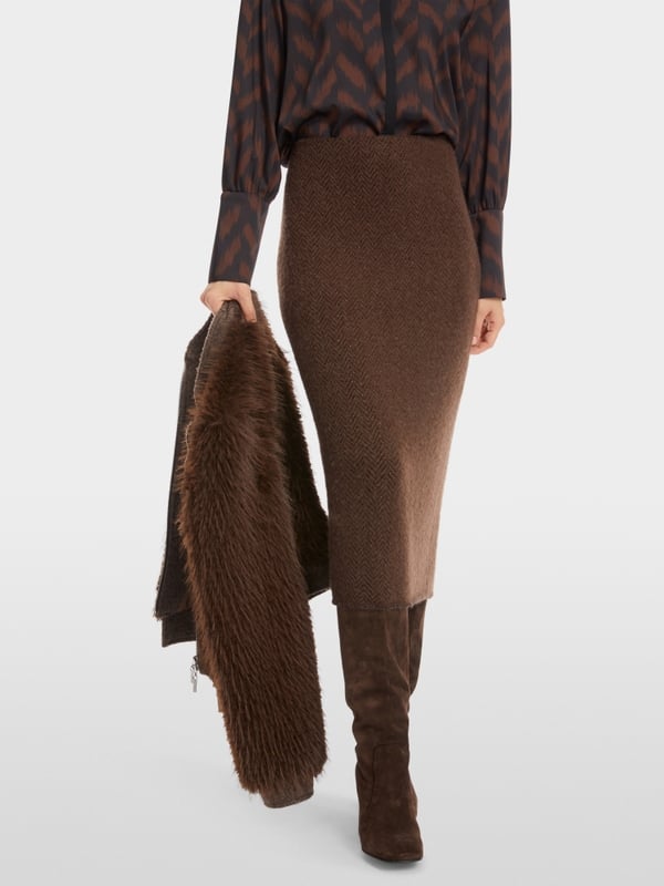 Marc Cain Schmaler Midirock Knitted In Germany