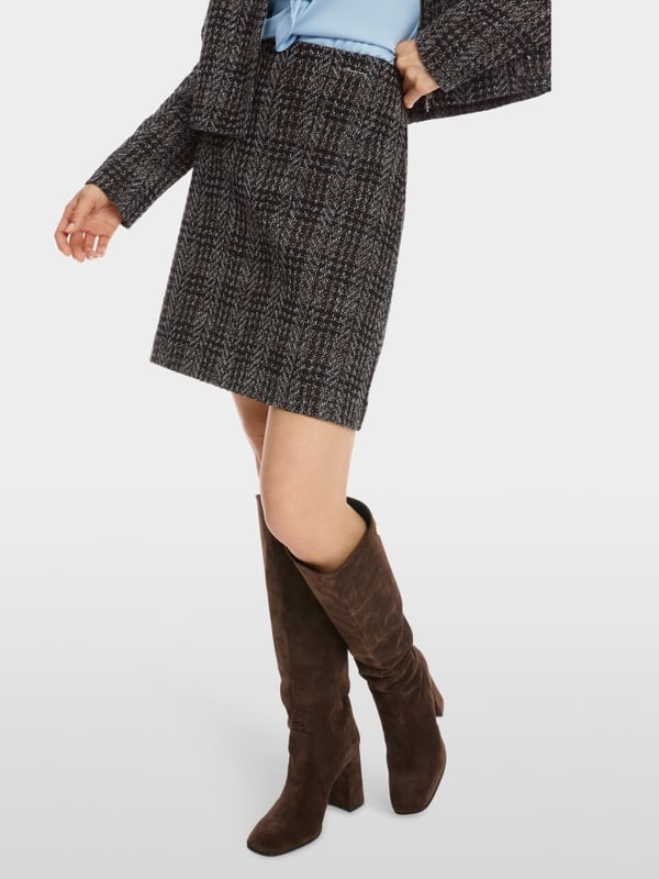 Marc Cain Schmaler Minirock Mit Schattenkaro