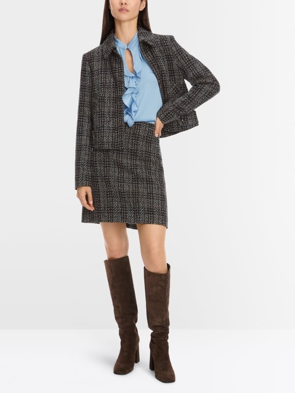 Marc Cain Schmaler Minirock mit Schattenkaro