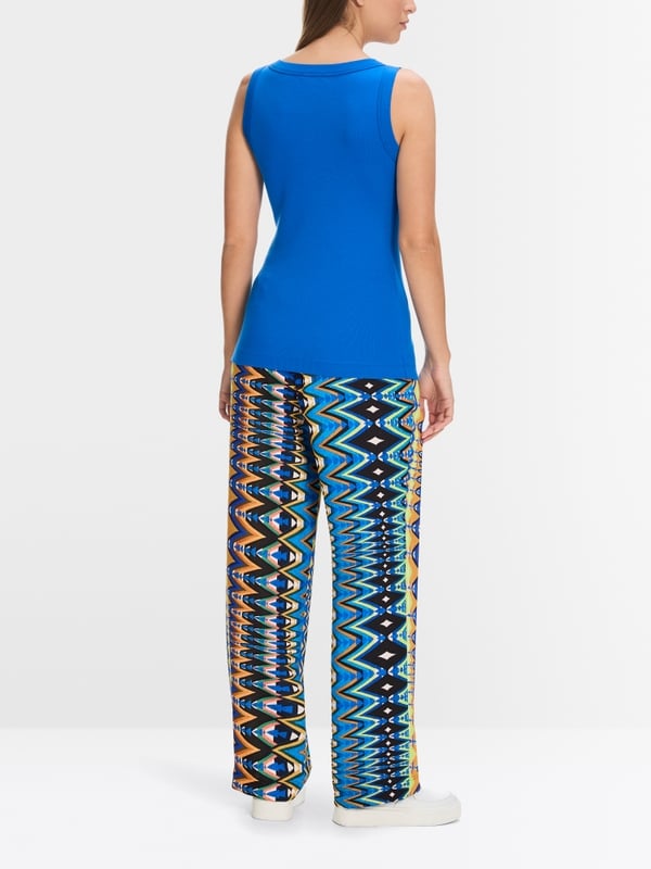 Marc Cain Schmales ärmelloses Top In Baumwoll-Ripp