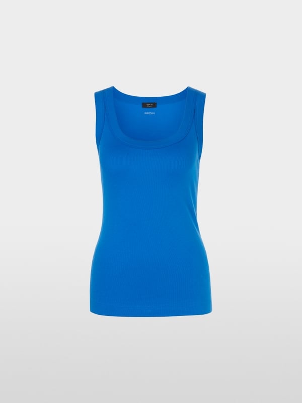 Marc Cain Schmales ärmelloses Top In Baumwoll-Ripp