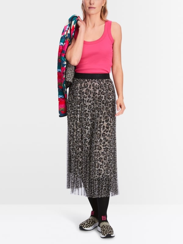 Marc Cain Schmales ärmelloses Top in Baumwoll-Ripp