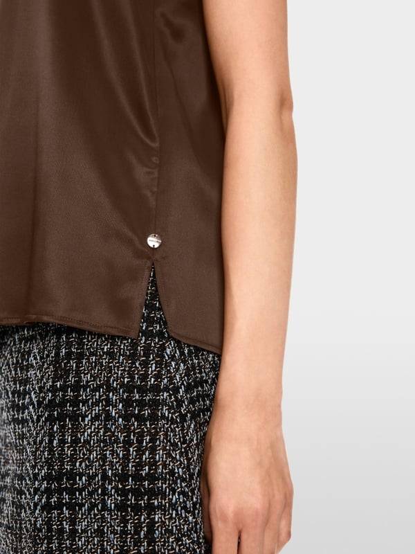 Marc Cain Seiden-Top Mit Spitze