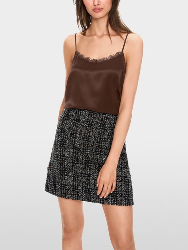 Marc Cain Seiden-Top Mit Spitze