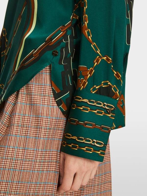 Marc Cain Seidenbluse Mit Ketten-Design