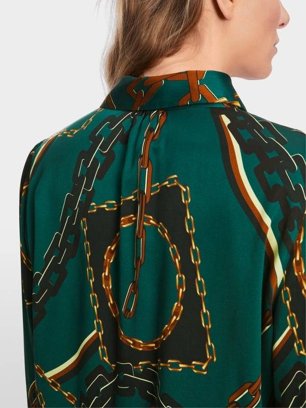 Marc Cain Seidenbluse Mit Ketten-Design