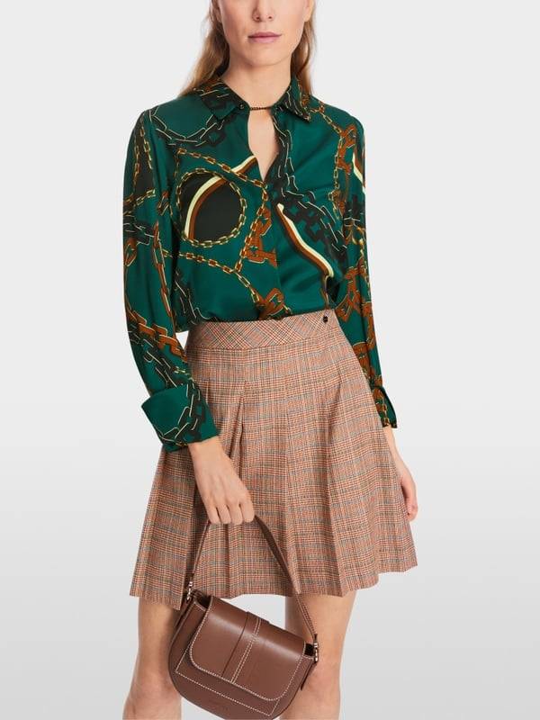 Marc Cain Seidenbluse Mit Ketten-Design