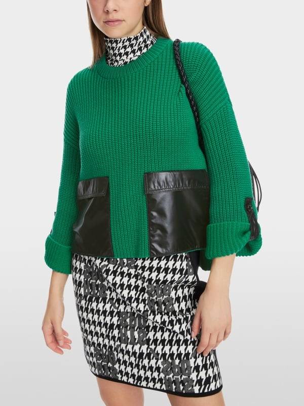 Marc Cain Shiny Patches Sweater Knitted In Germany