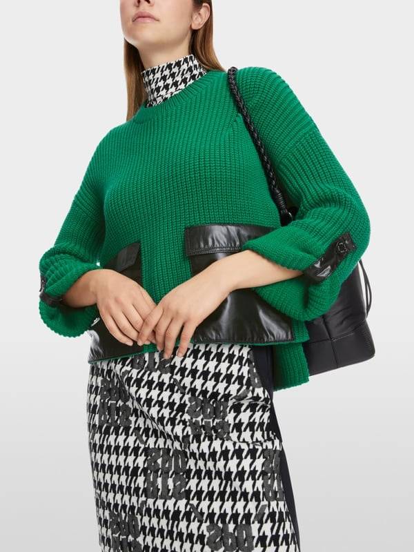 Marc Cain Shiny Patches Sweater Knitted In Germany