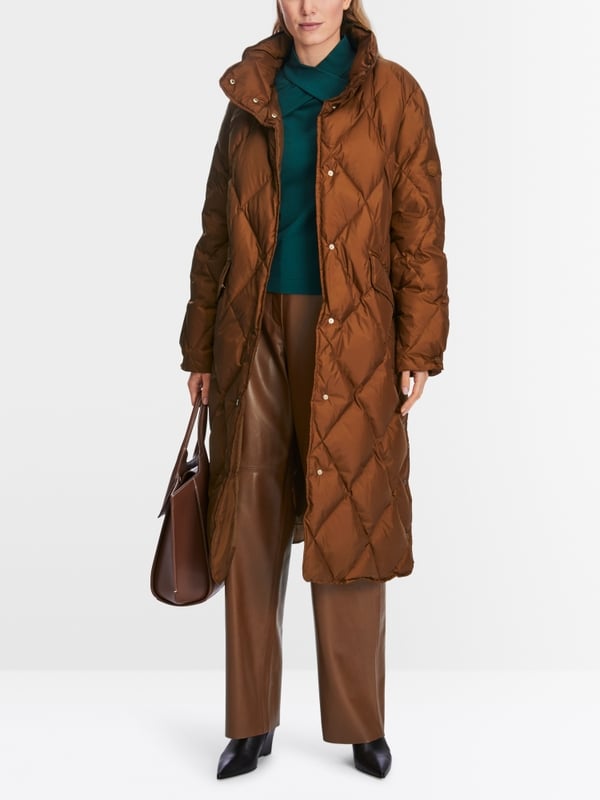 Marc Cain Steppmantel mit floralem Muster