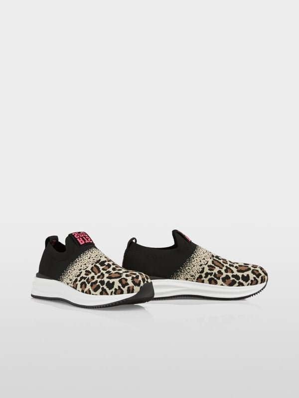Marc Cain Strick-Sneaker mit Leo-Print