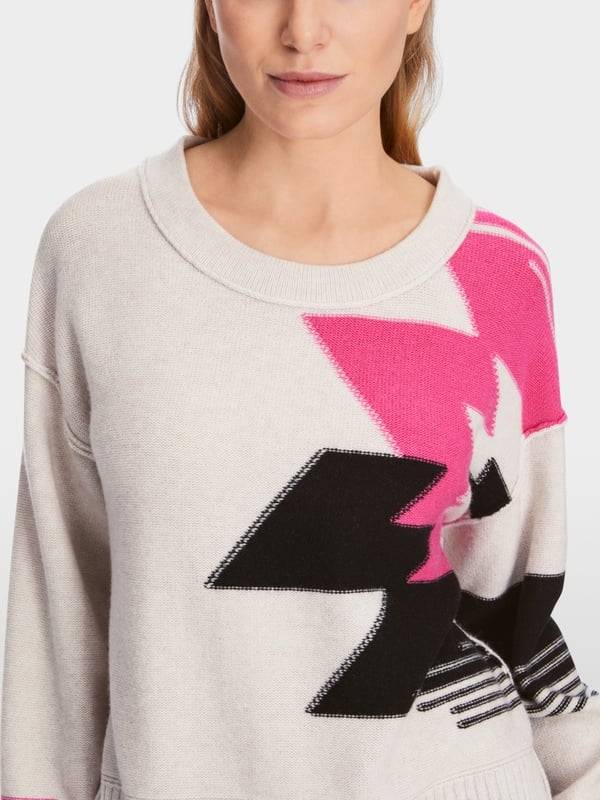 Marc Cain Sweater Aus Wollmix Mit Kaschmir