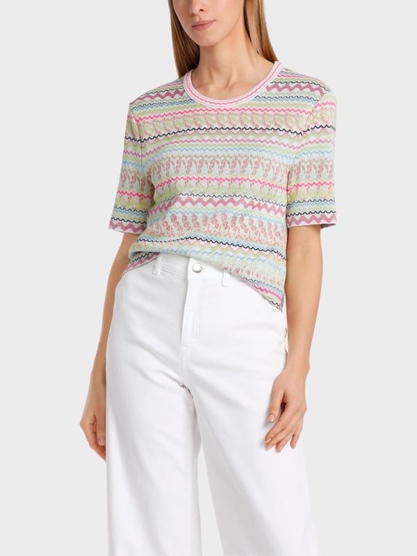 Marc Cain Sweater Mit Kurzarm – Knitted In Germany