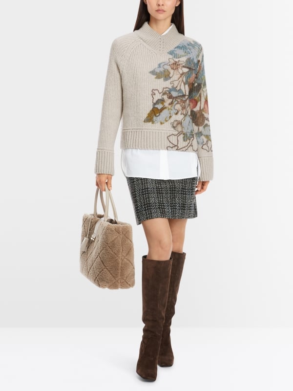 Marc Cain Sweater mit Print - Knitted in Germany