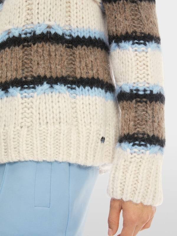 Marc Cain Sweater Mit Streif - Knitted In Germany