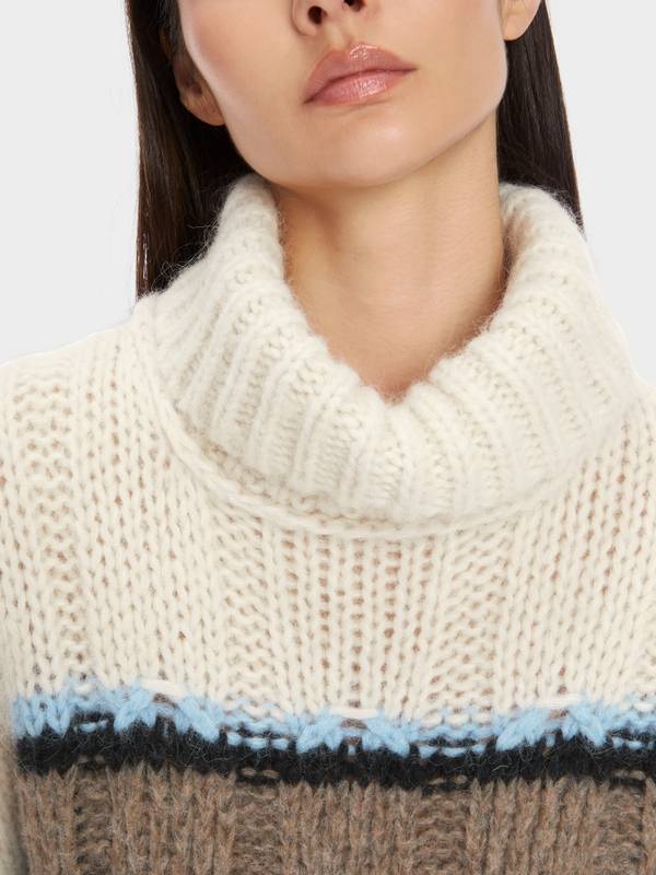 Marc Cain Sweater Mit Streif - Knitted In Germany