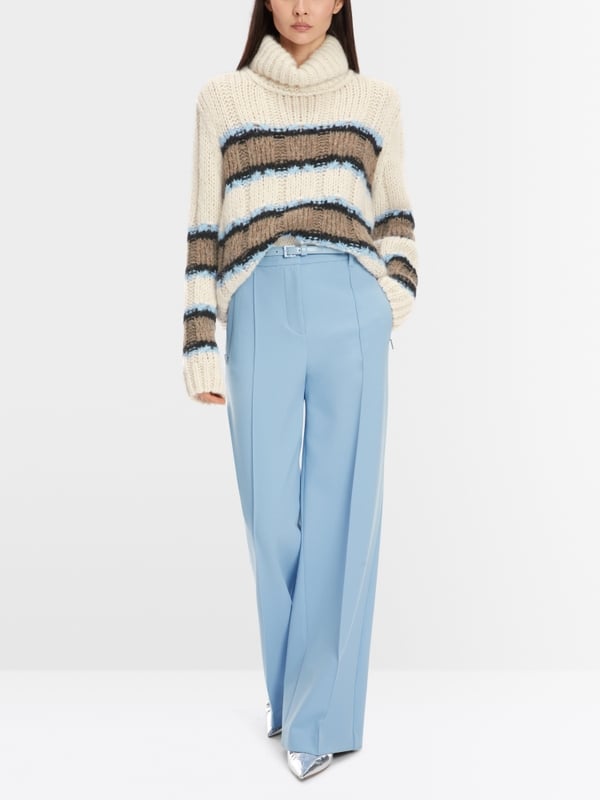 Marc Cain Sweater Mit Streif - Knitted In Germany