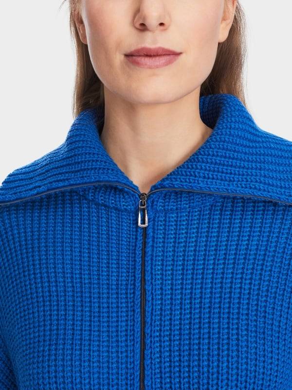 Marc Cain Sweater Mit Troyer - Knitted In Germany