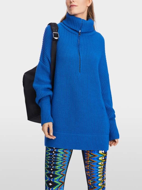 Marc Cain Sweater Mit Troyer - Knitted In Germany