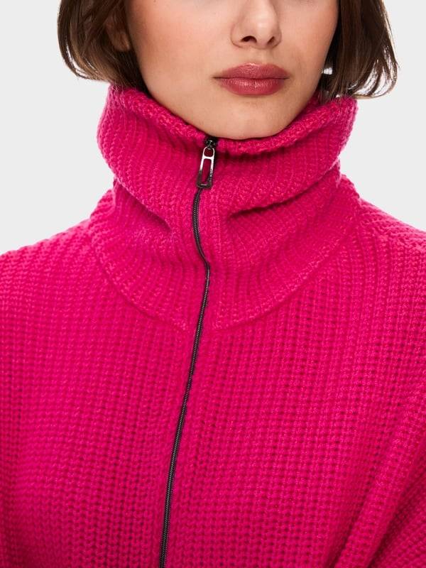 Marc Cain Sweater Mit Troyer - Knitted In Germany