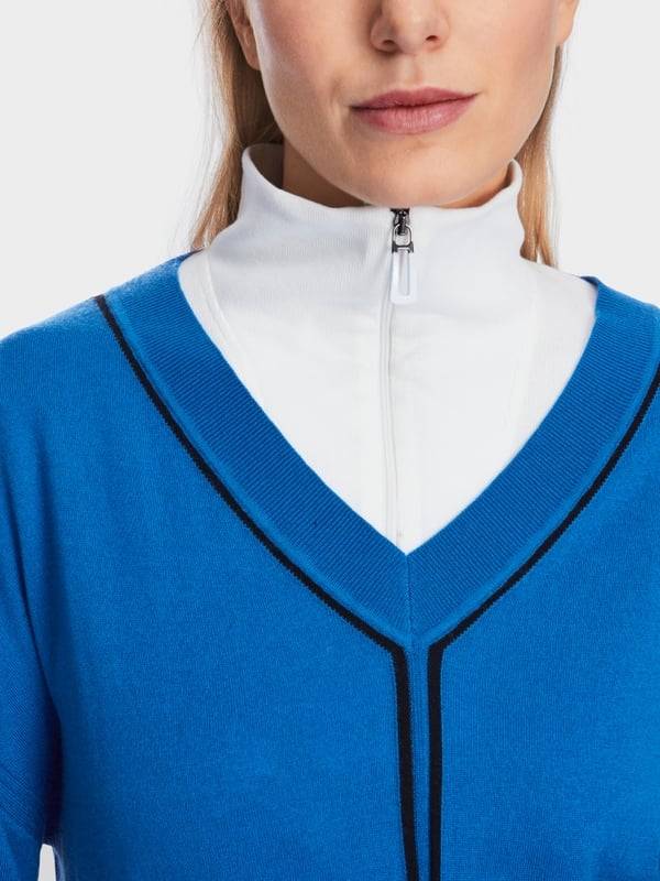 Marc Cain Sweater Mit V-Neck - "Rethink Together"