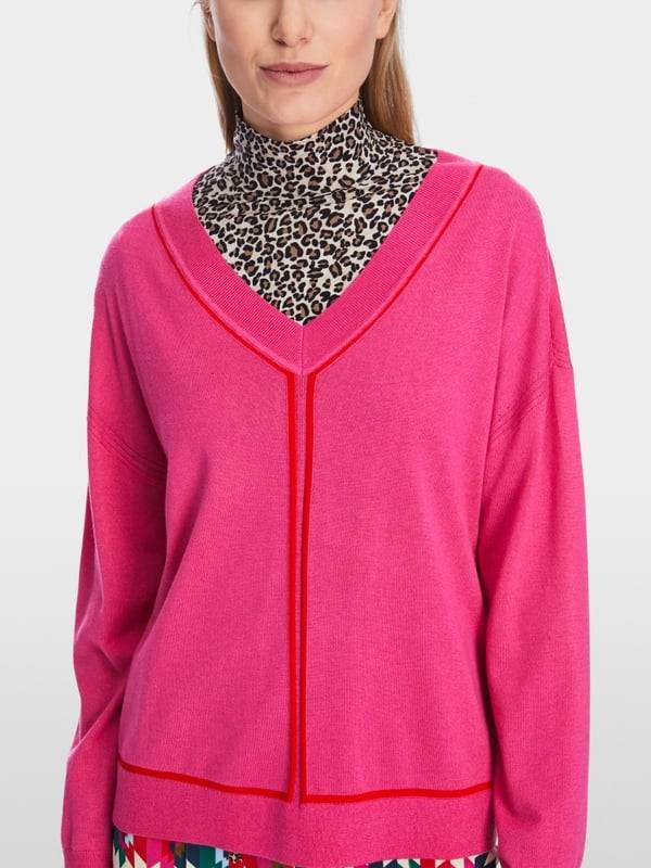 Marc Cain Sweater Mit V-Neck - "Rethink Together"