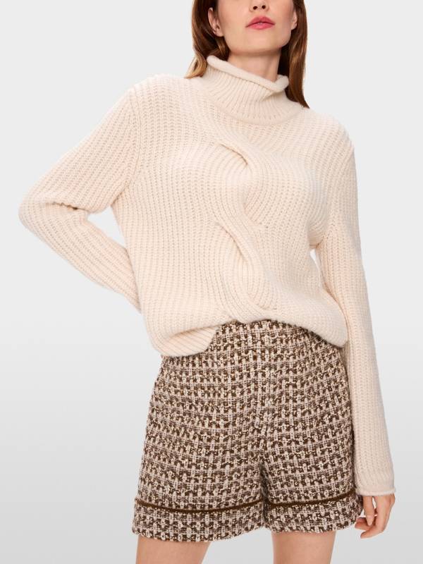 Marc Cain Sweater Mit Zopf - Knitted In Germany