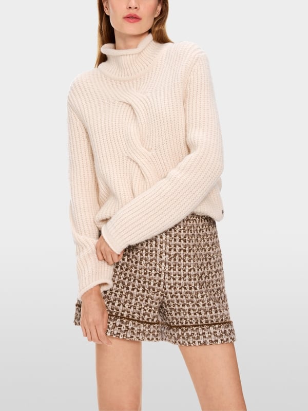 Marc Cain Sweater Mit Zopf - Knitted In Germany